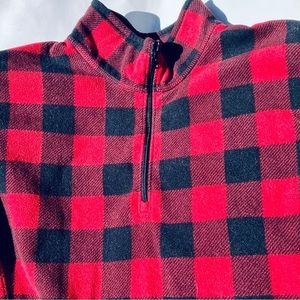 Eddie Bauer XL Polar Pullover Red and Black